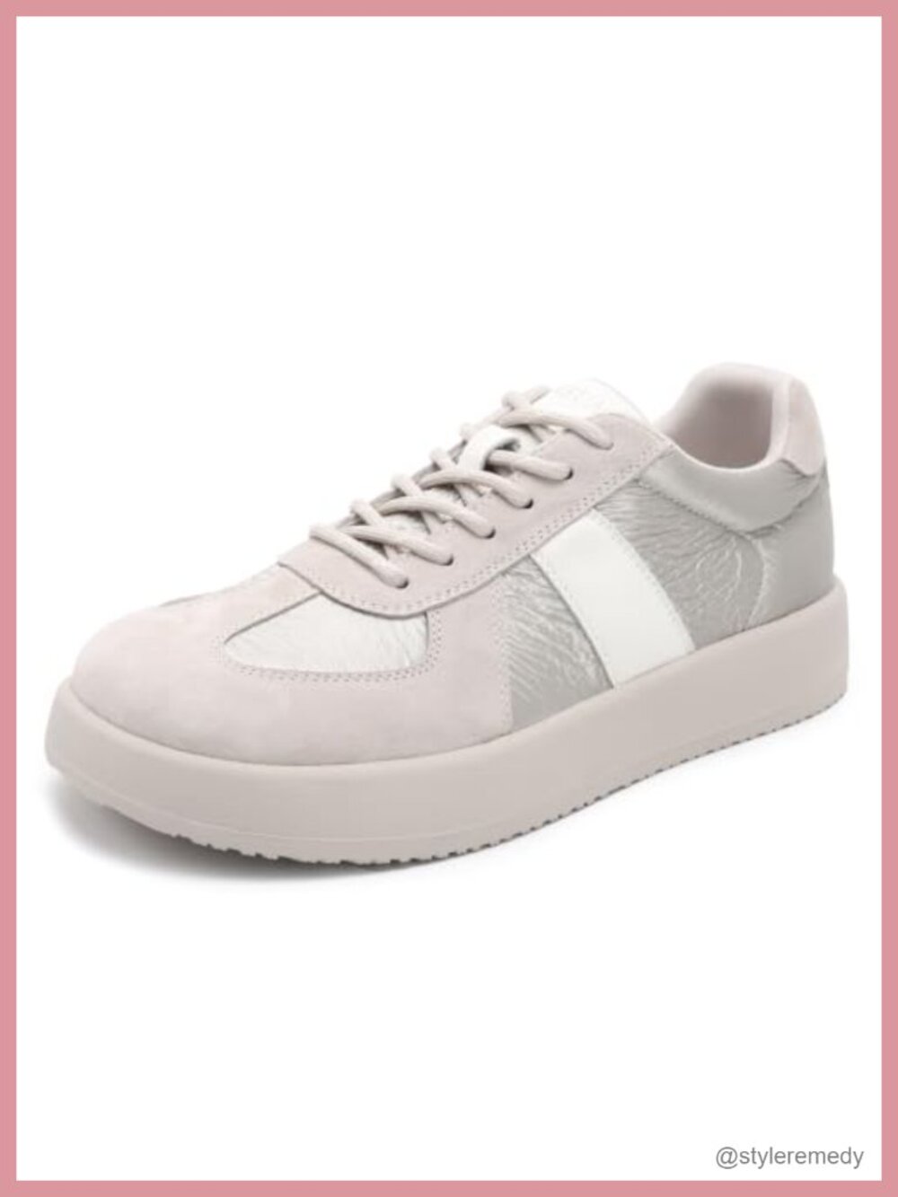 Platform Sneakers for Women Leather Lace-Up Non-Slip Fashion Walking Shoes